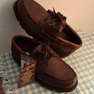NWT Men's Hunters Bay Leather Boat Shoes